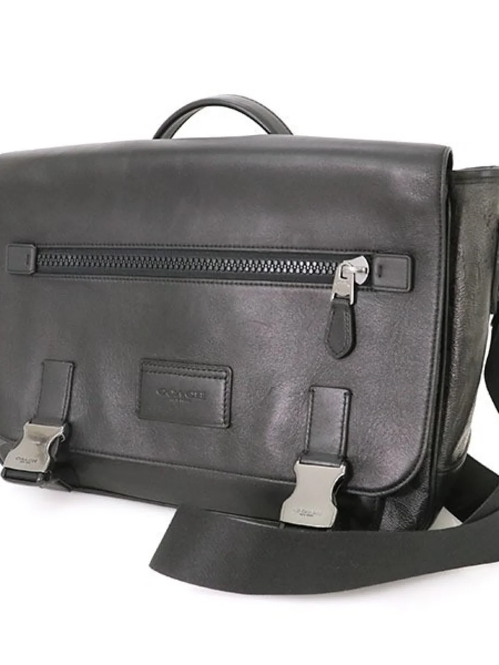 Large Coach Black Calfskin Leather Messenger Bag (C2793) EXC COND!